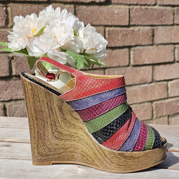 Sergio Zelcer leather platform edges - Picture 1 of 7